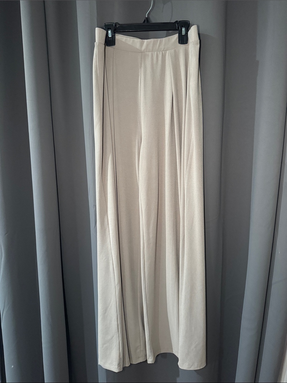 Philosophy Sleek Wide-Leg Creamy Beige Pants